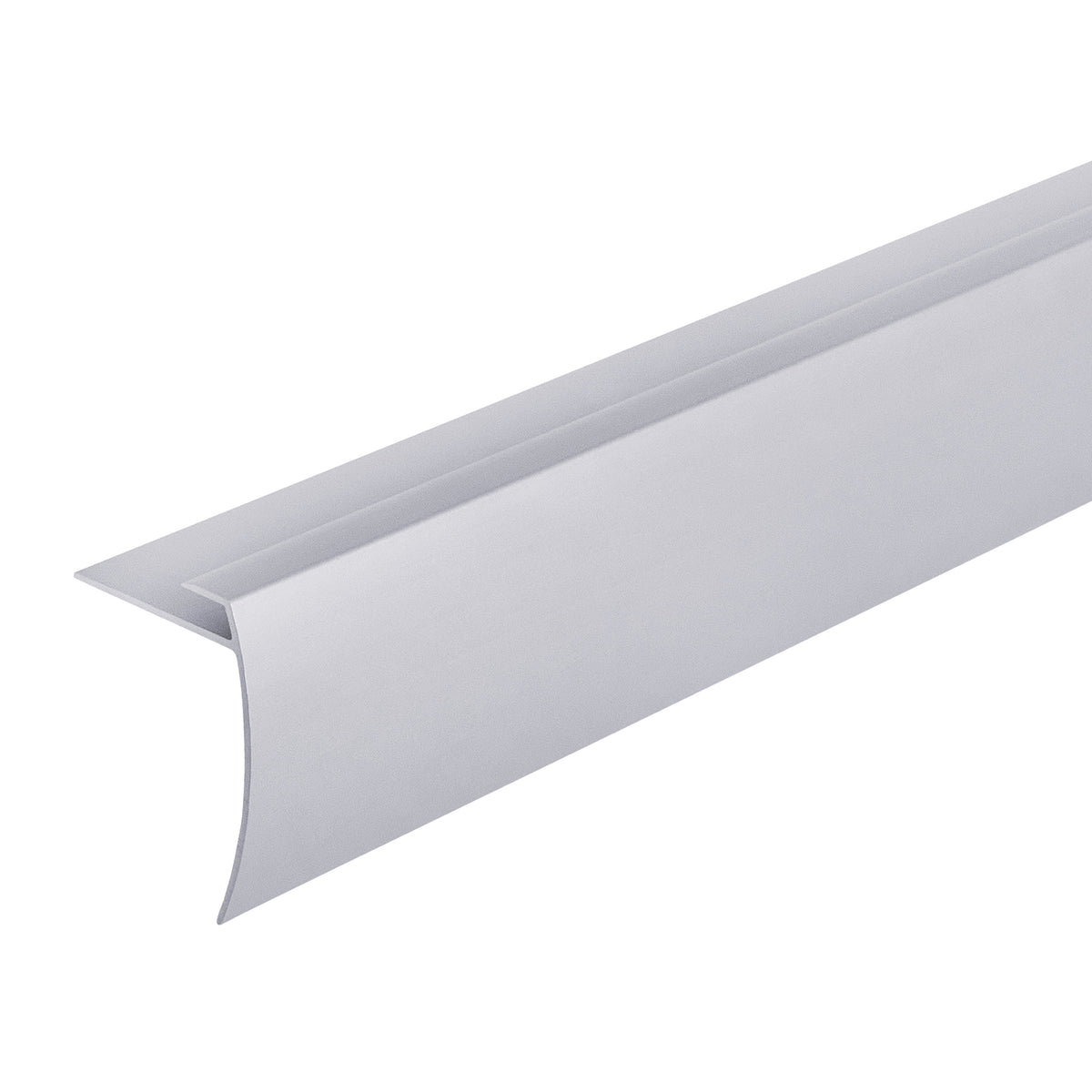 4 - 5.5Mm 84 In. Aluminum Vinyl Plank Stair Nosing Satin Silver Profile