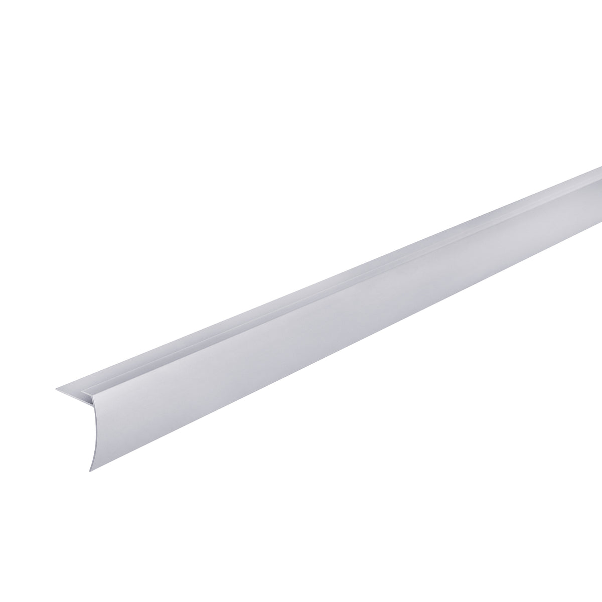 4 - 5.5Mm 84 In. Aluminum Vinyl Plank Stair Nosing Satin Silver Profile