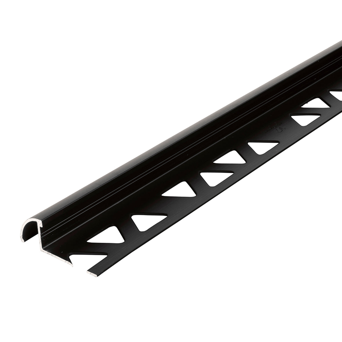 1/2 in. x 96 in. Aluminum Bullnose Matte Black Profile