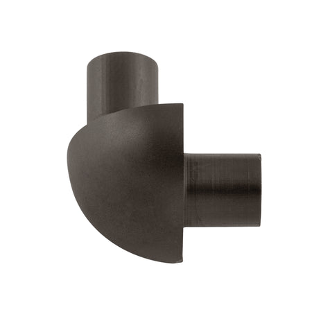 1/2 in. Aluminum Bullnose Outside Corner Satin Antique Bronze Profile