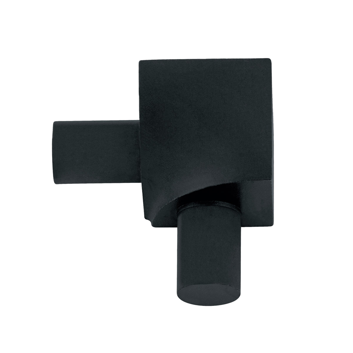 3/8 in. Aluminum Bullnose Inside Corner Black Profile