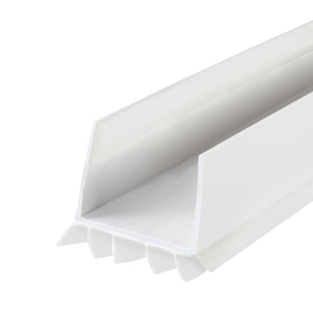 Vinyl DENY™ U-Shape Slide-On Under Door Seal White Profile