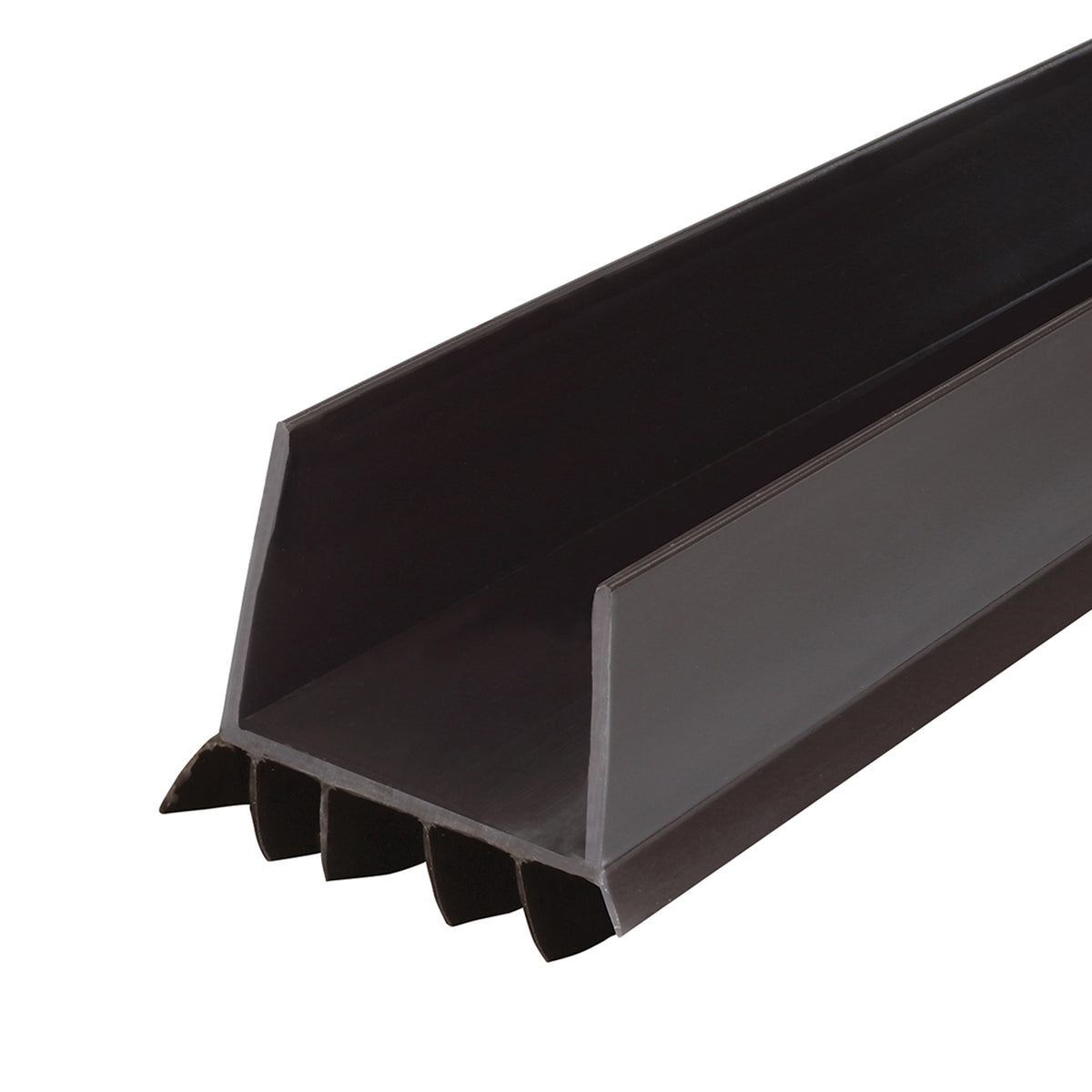 Vinyl DENY™ U-Shape Slide-On Under Door Seal Brown Profile