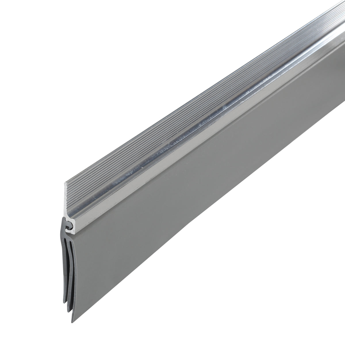 Aluminum and Vinyl CINCH® Self-adhesive Door Sweep Silver Profile