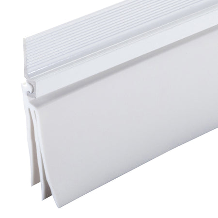 Aluminum and Vinyl CINCH® Self-adhesive Door Sweep White ECU Profile