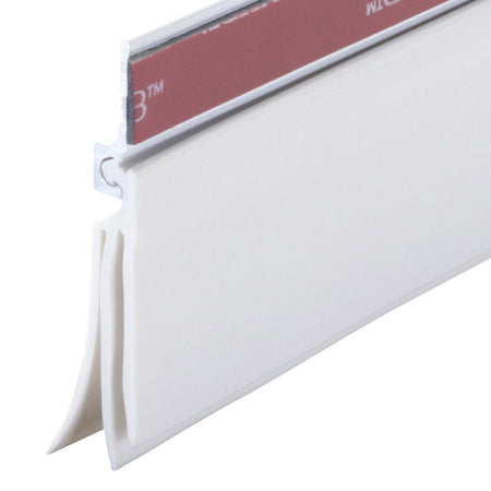 Aluminum and Vinyl CINCH® Self-adhesive Door Sweep White ECU Profile