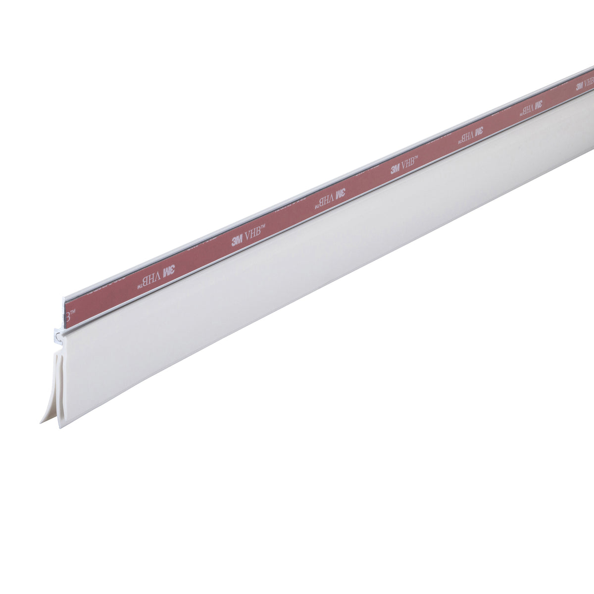 Aluminum and Vinyl CINCH® Self-adhesive Door Sweep White Profile