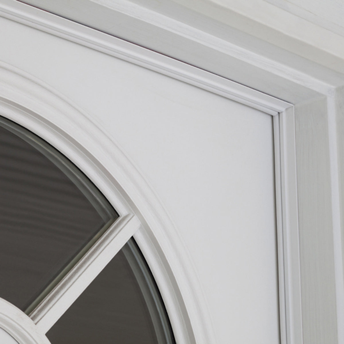 White Aluminum and Vinyl CINCH® Self-adhesive Top and Sides Door Seal Kit In Use