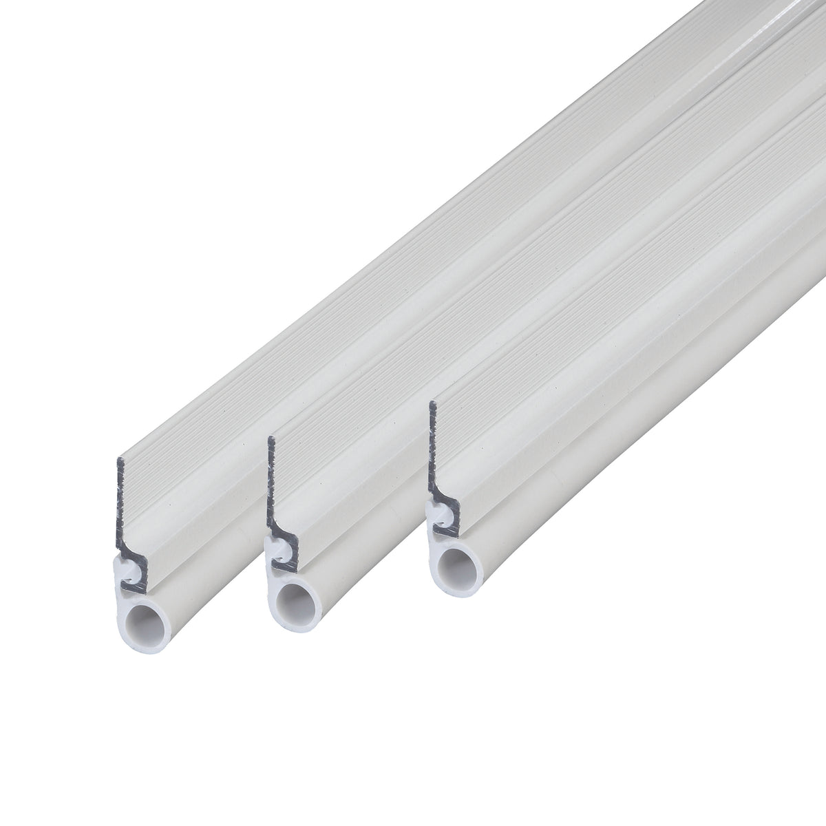 White Aluminum and Vinyl CINCH® Self-adhesive Top and Sides Door Seal Kit Profile