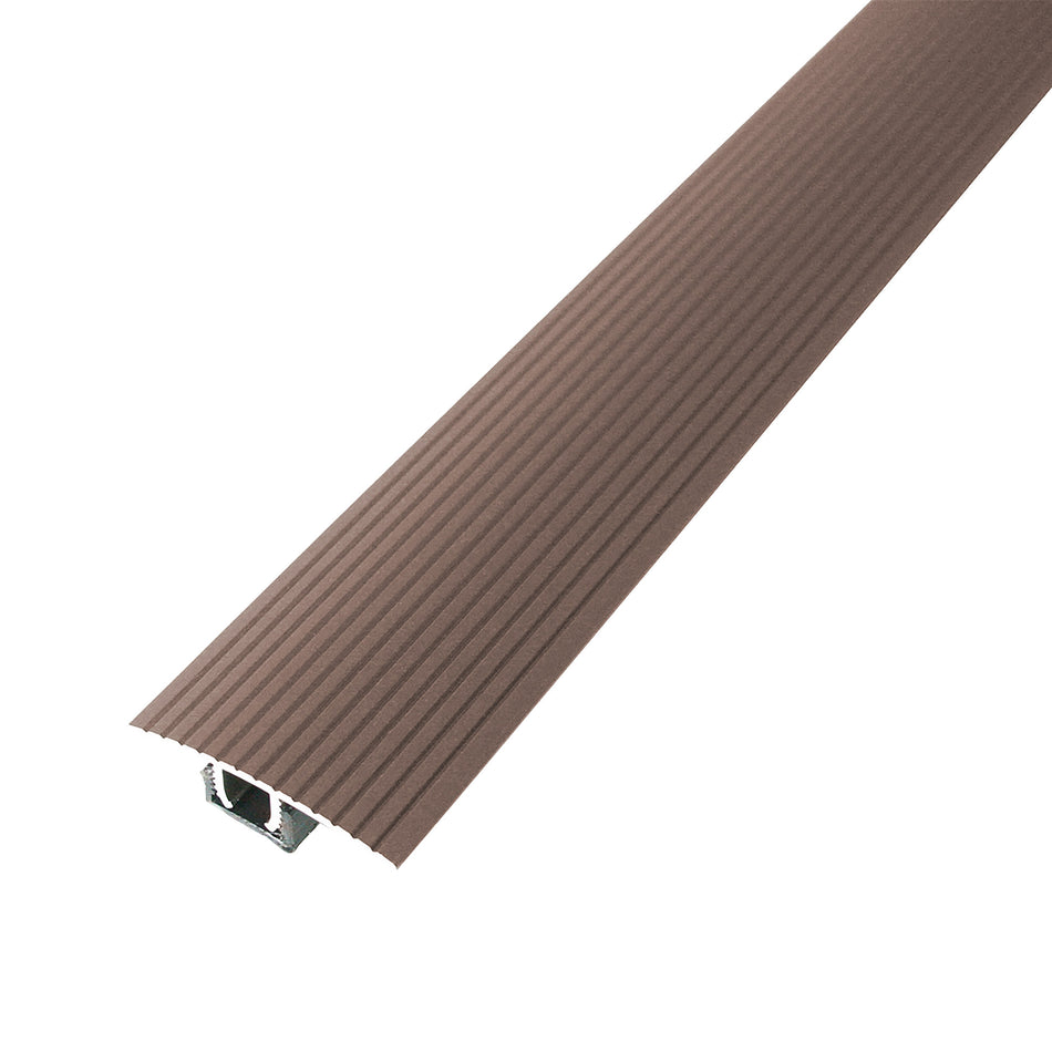 1-1/2 In. X 36 In. Aluminum CINCH® T-Molding Fluted w/ Snaptrack