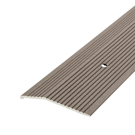 2 in. Aluminum Carpet Trim w/ Screw Nails Warm Gray / 72 in. Profile