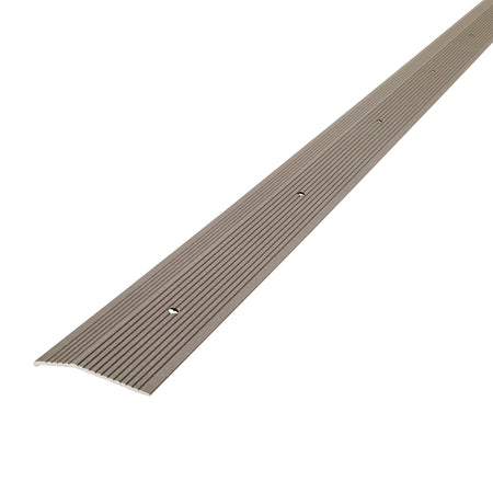 2 in. Aluminum Carpet Trim w/ Screw Nails Warm Gray / 72 in. Profile