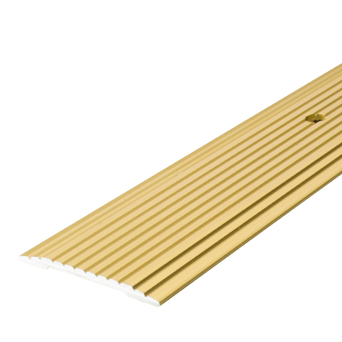 1-1/4 In. Aluminum Seam Binder w/ Screw Nails Satin Brass / 36 in. Profile