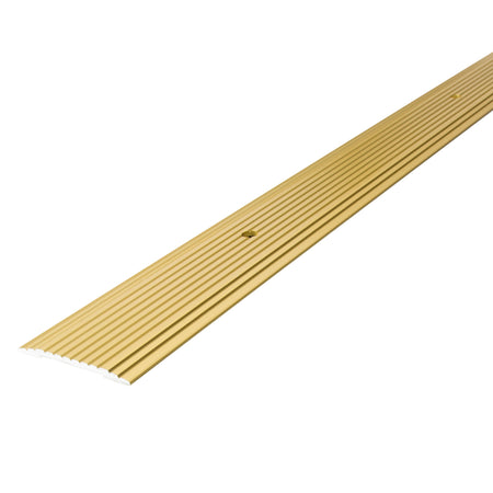 1-1/4 In. Aluminum Seam Binder w/ Screw Nails Satin Brass / 36 in. Profile
