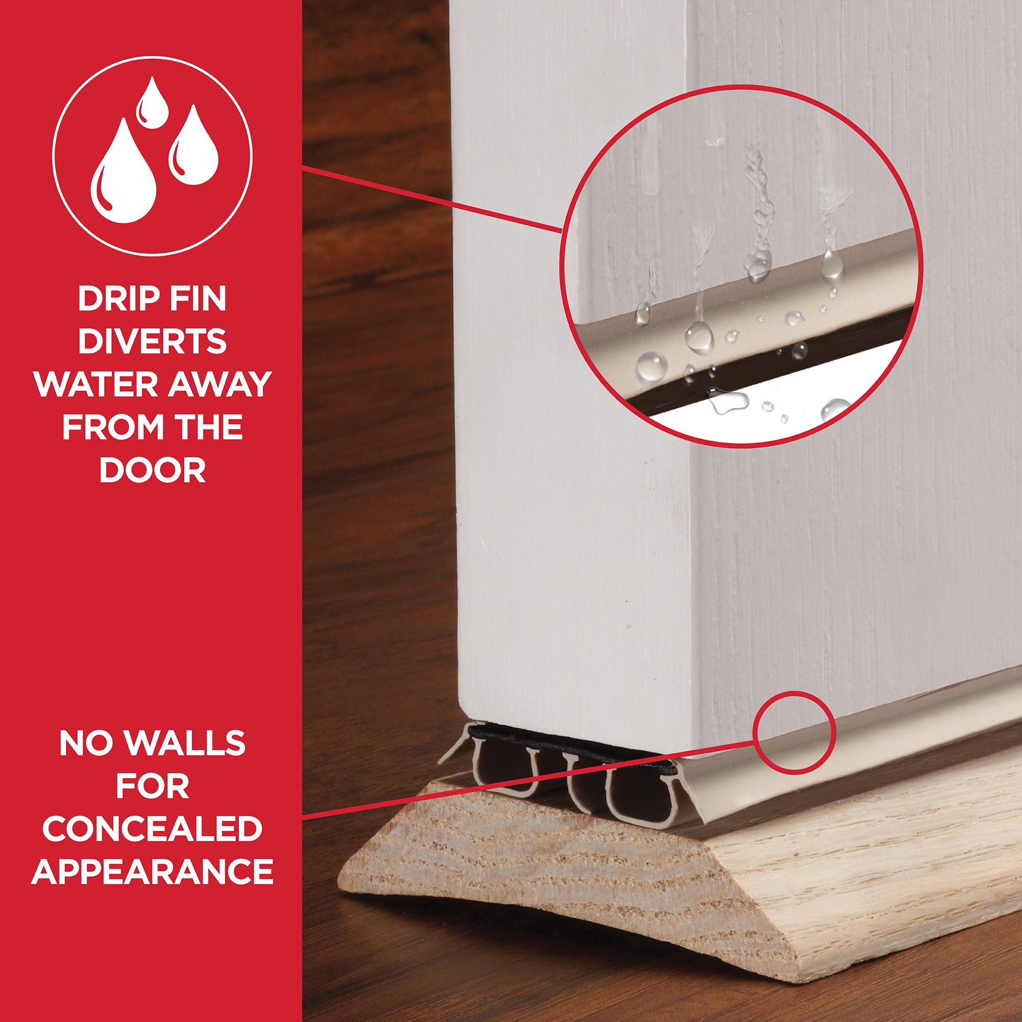 36 in. Beige Vinyl Concealed Kerf/Channel Fit Under Door Seal