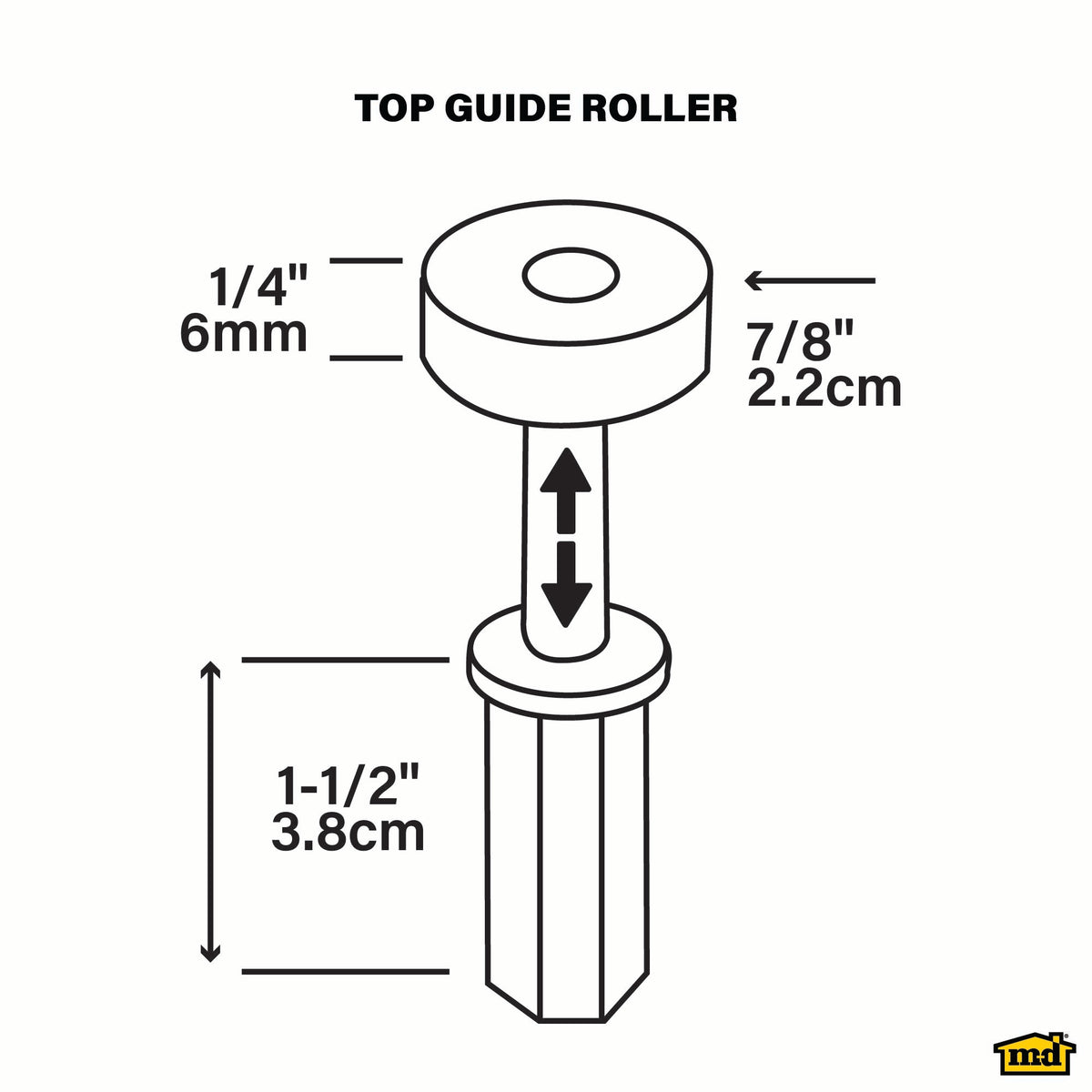 Debar Top Guide Top Guide Roller for Bi-fold Doors – M-D Building Products