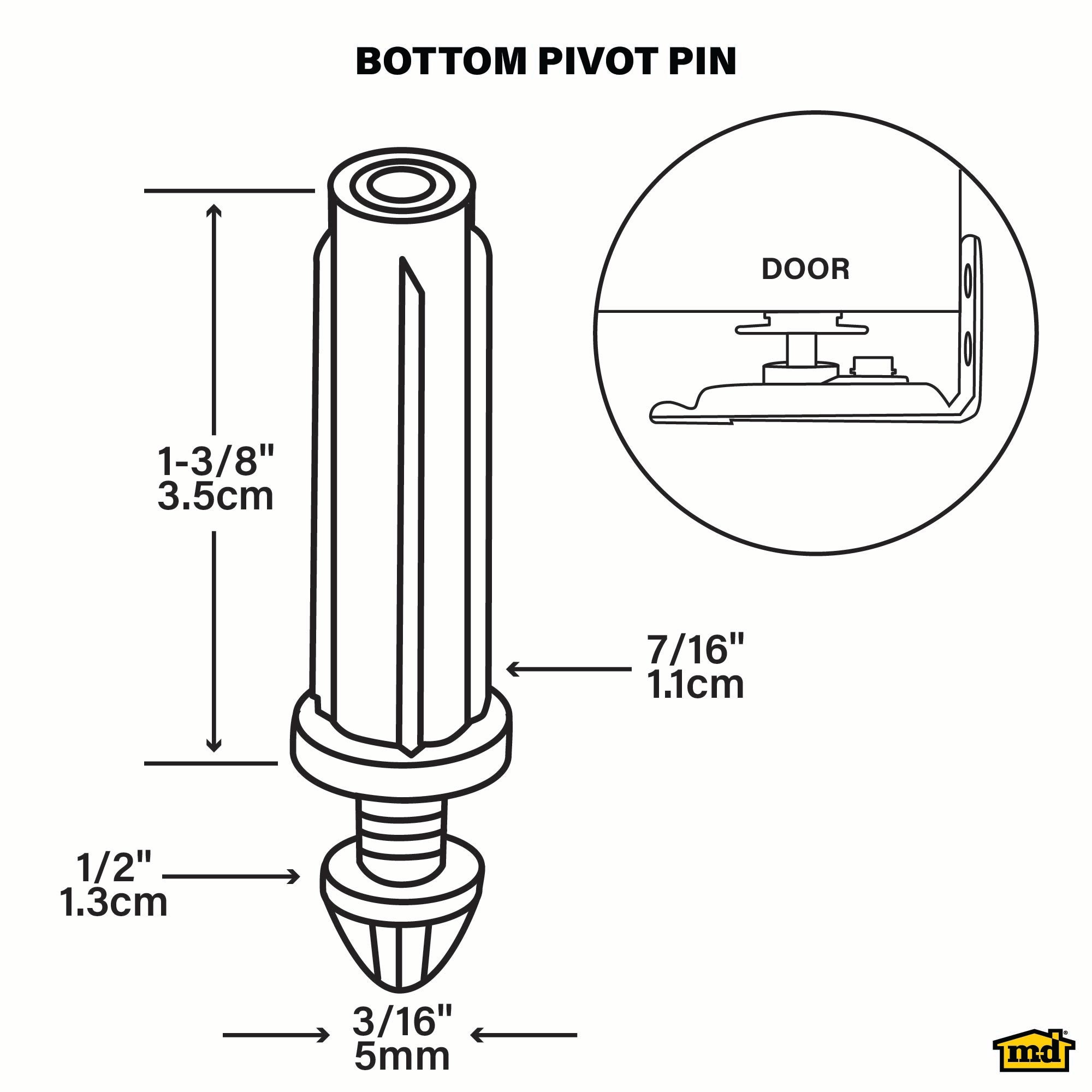 Bottom Pivot Pin for Bi-fold Doors – M-D Building Products