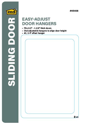 Adjustable Roller Hangers for Sliding Doors 1/4" offset wheels Label