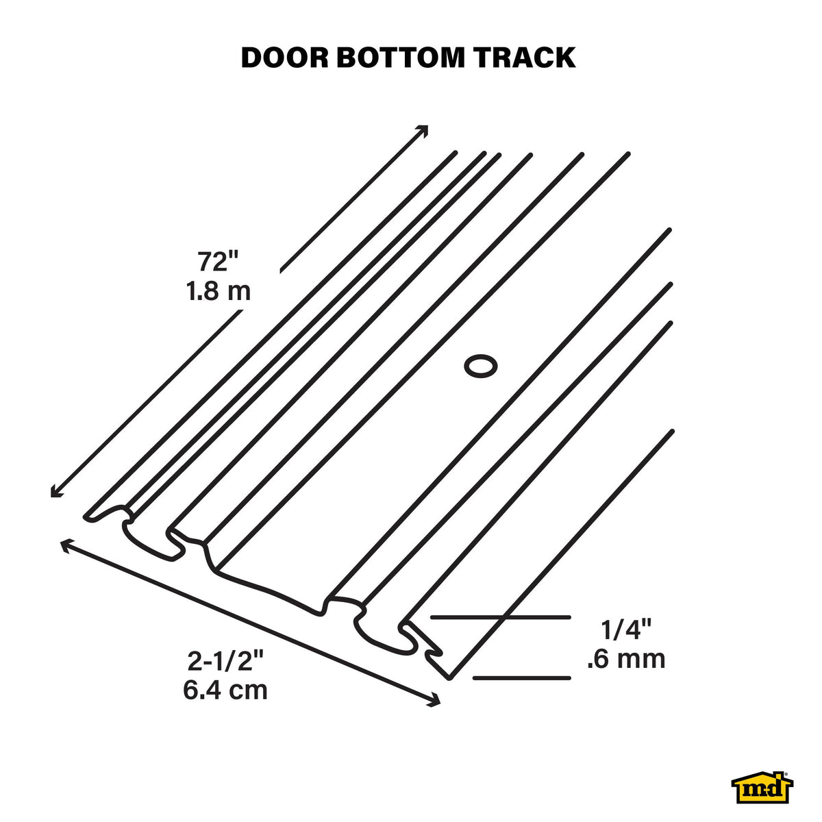 Bottom Guide Track Steel Bottom Guide Track for Sliding and Mirror Doors – M-D Building ...