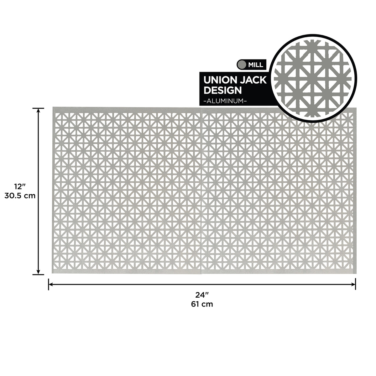 0.020 in. Mill Aluminum Sheet Union Jack Callout