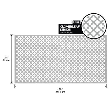 0.020 in. Mill Aluminum Sheet Cloverleaf Mill / 24 in. x 36 in Callout