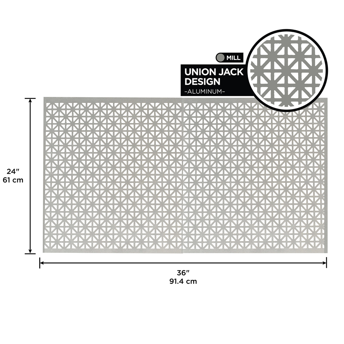 0.020 in. Mill Aluminum Sheet Union Jack Callout