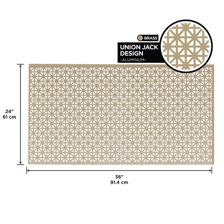 0.020 in. Mill Aluminum Sheet Union Jack Brass / 24 in. x 36 in. Callout