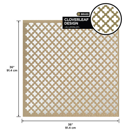 0.020 in. Mill Aluminum Sheet Cloverleaf Brass / 36 in. x 36 in. Callout