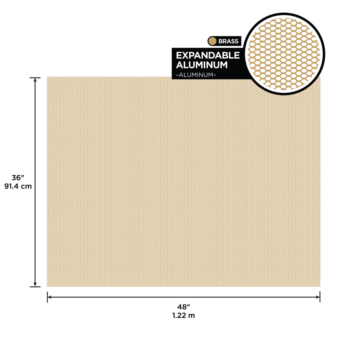 Expandable Aluminum Sheet Brass / 36 in. Callout