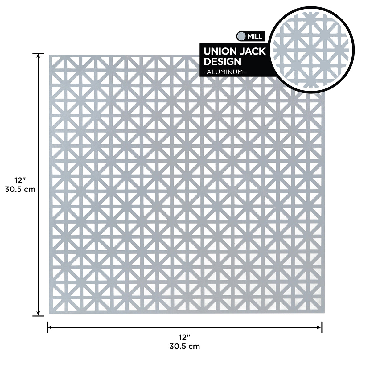 0.020 in. Mill Aluminum Sheet Union Jack Callout