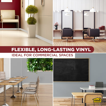 6 in. x 120 ft. Commercial Grade Vinyl Wall Base Almond Enhanced Multi Graphic
