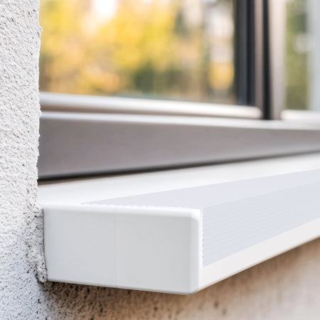 Commercial Aluminum Sill Nosing White / 2-3/4 in. x 1-1/2 in. x 36 in. In Use
