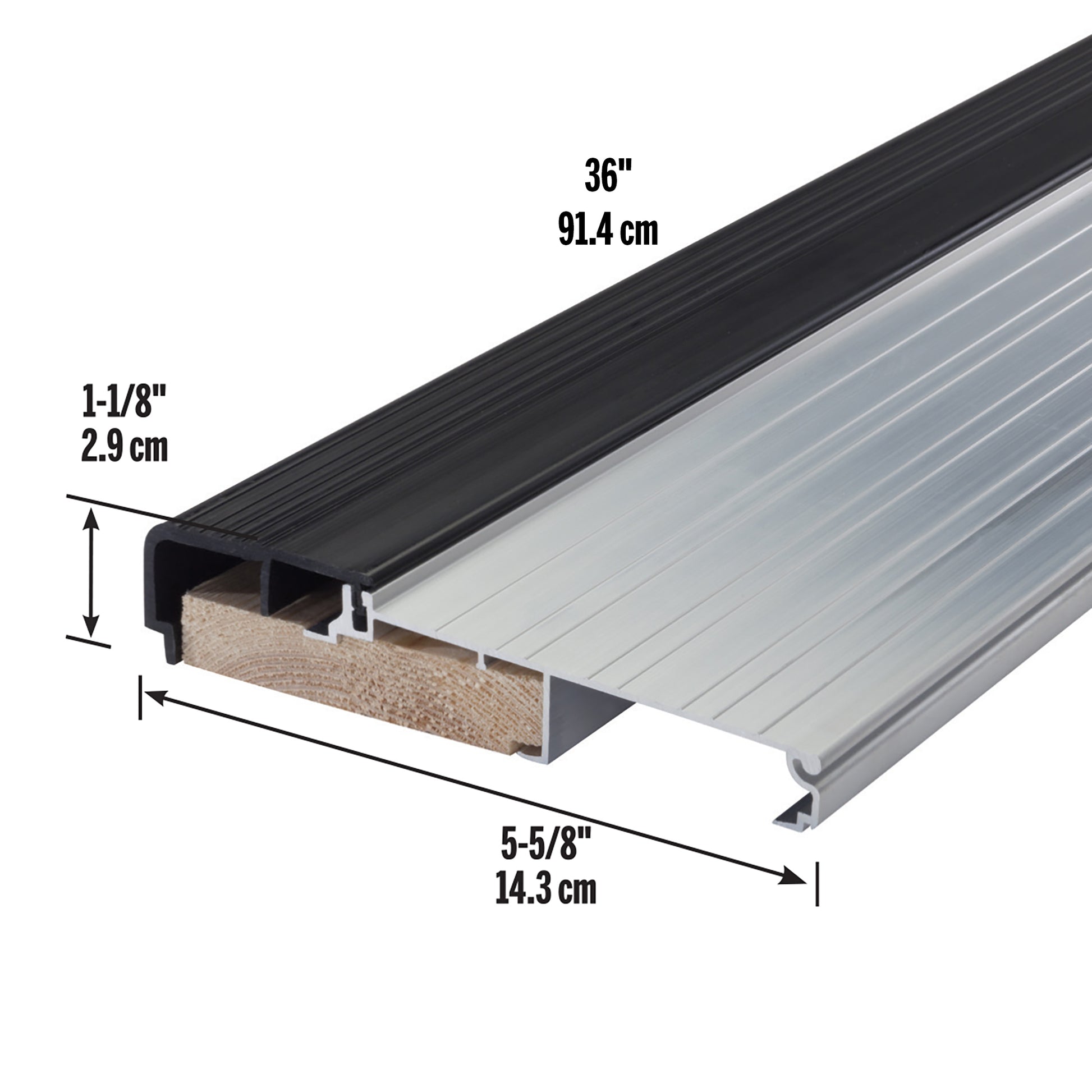 55/8 in. x 11/8 in. x 36 in. Silver SillType Threshold MD
