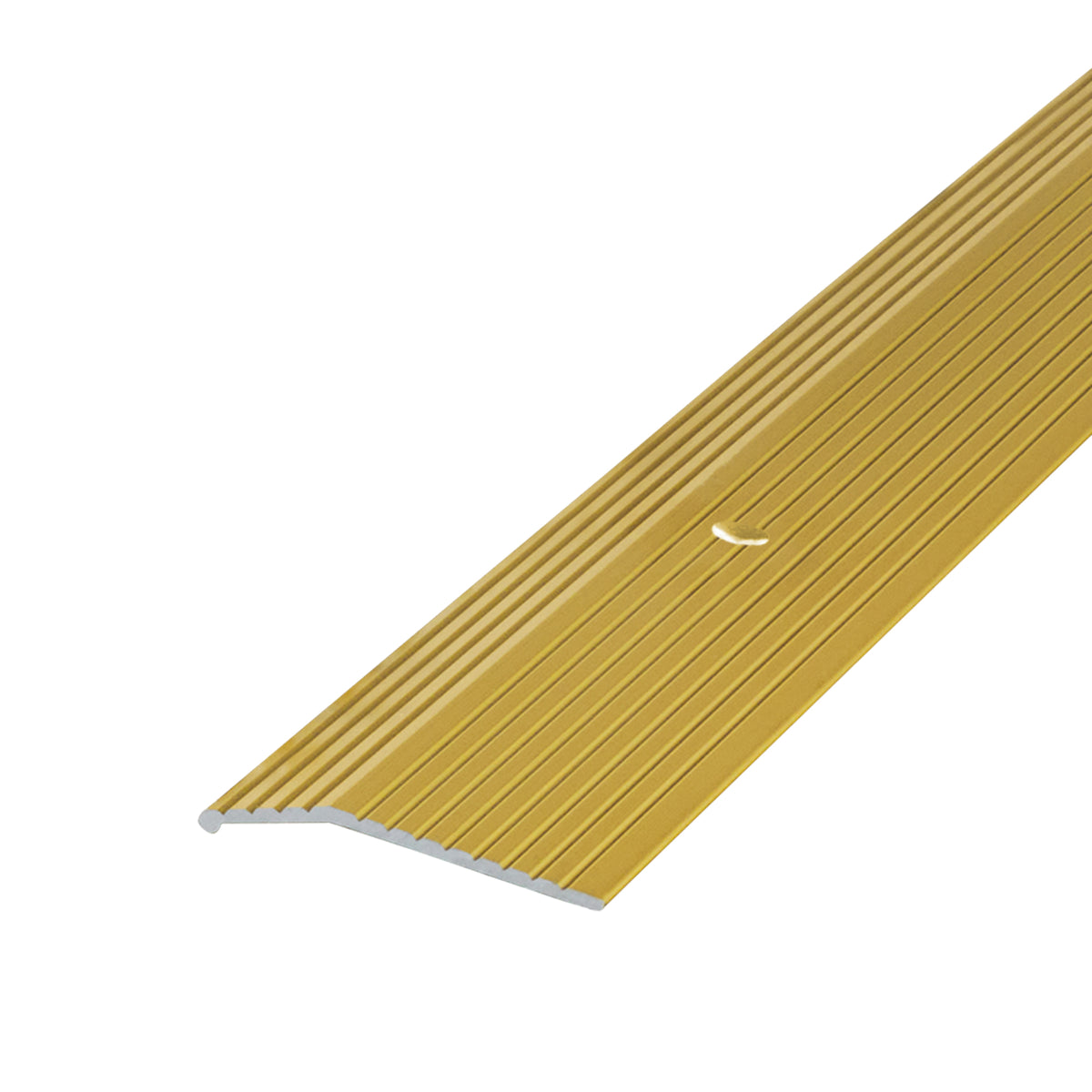 7/8 In. Aluminum Carpet Trim w/ Screw Nails Satin Brass / 36 in. Profile