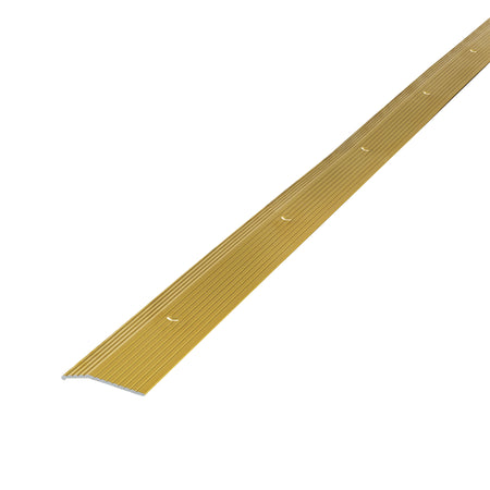 7/8 In. Aluminum Carpet Trim w/ Screw Nails Satin Brass / 36 in. Profile