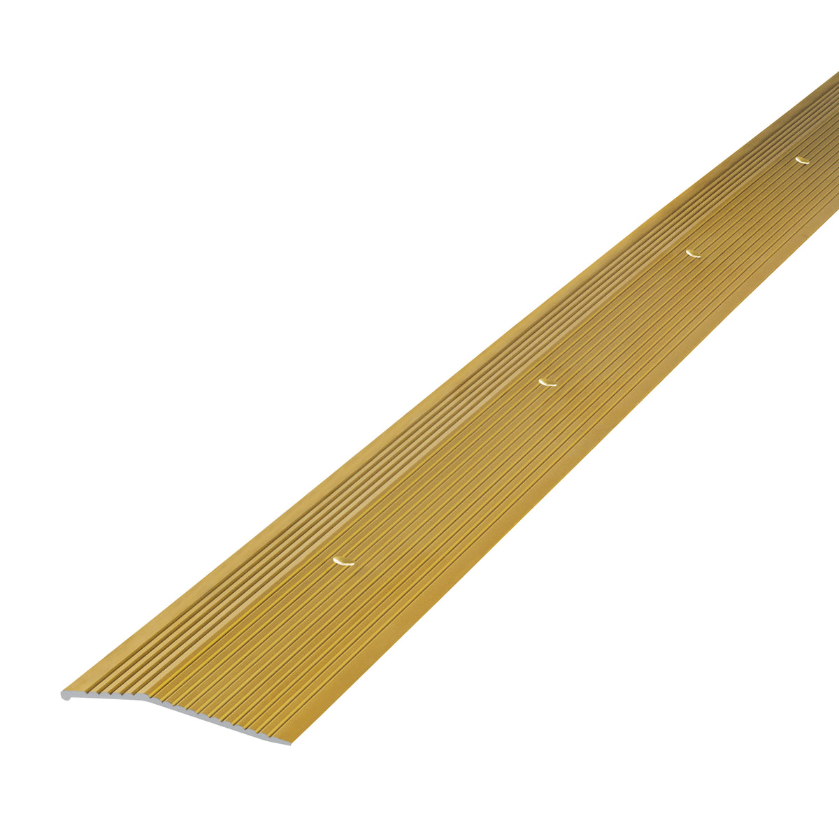 2 in. Aluminum Carpet Trim w/ Screw Nails Satin Brass / 72 in. Profile