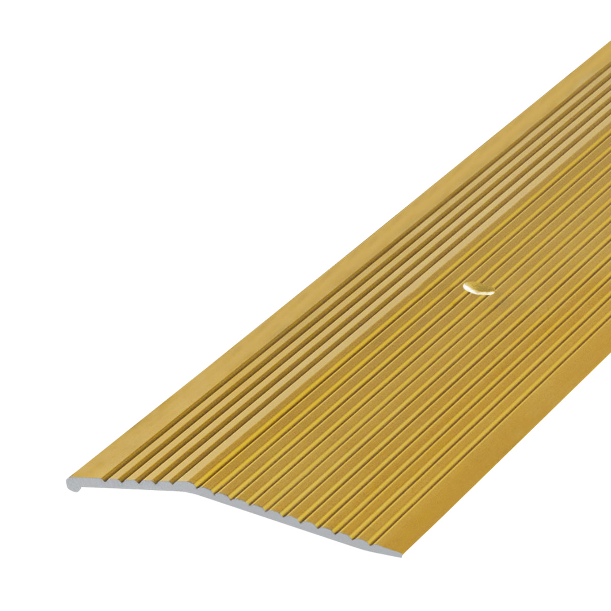 2 in. Aluminum Carpet Trim w/ Screw Nails Satin Brass / 72 in. Profile