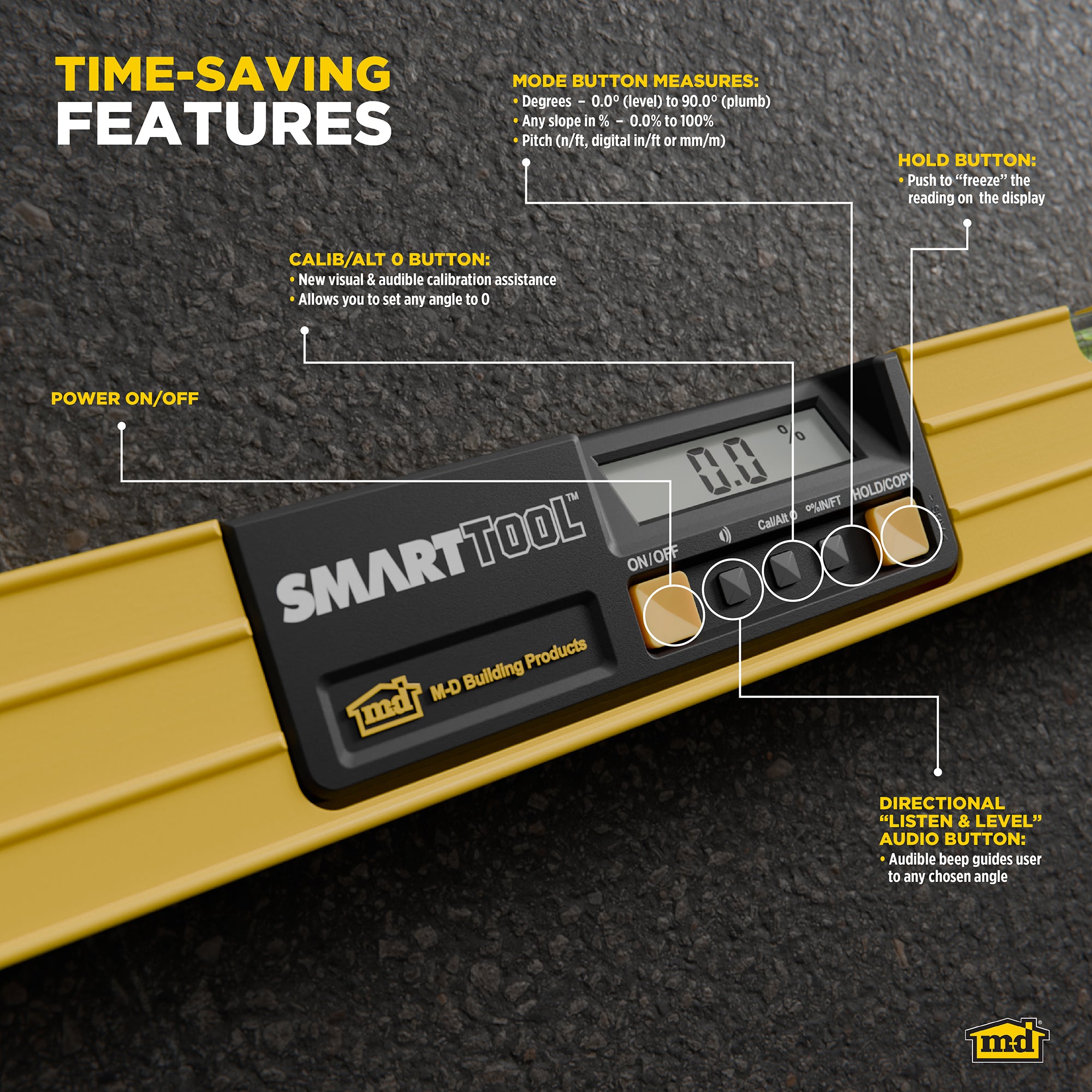 Gen2 SMARTTOOL® Digital Level – M-D Building Products
