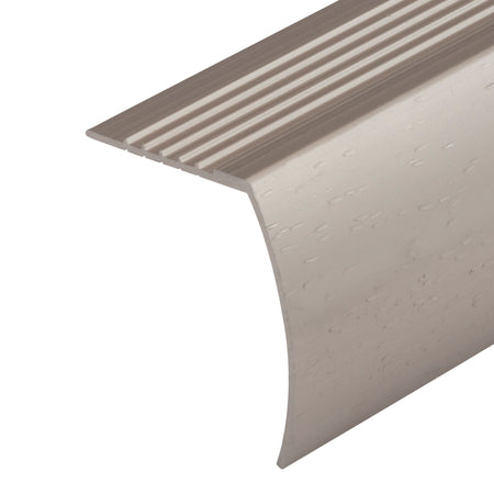 1-5/8 In. X1-5/8 In. X96 In. Aluminum Stair Edging Hammered Pewter ECU Profile