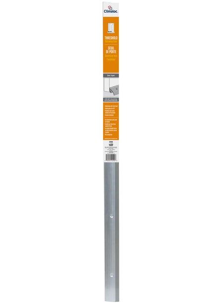 1-3/4 in. x 1/2 in. x 36 in. Silver Aluminum and Vinyl Mini Low-Profile Outswing Door Threshold Default Title In Package
