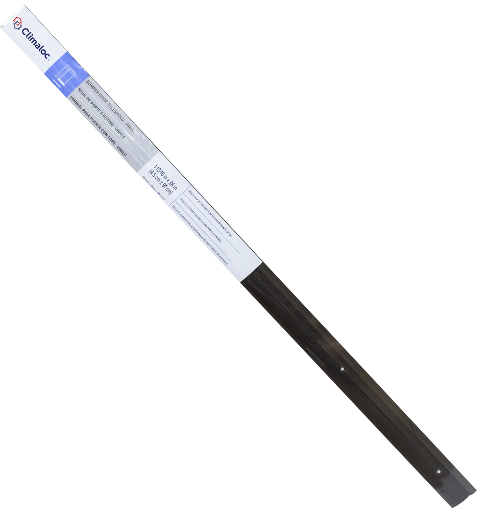 1-3/4 in. x 36 in. Brown Vinyl and Vinyl Heavy Duty Low-Profile Outswing Door Threshold