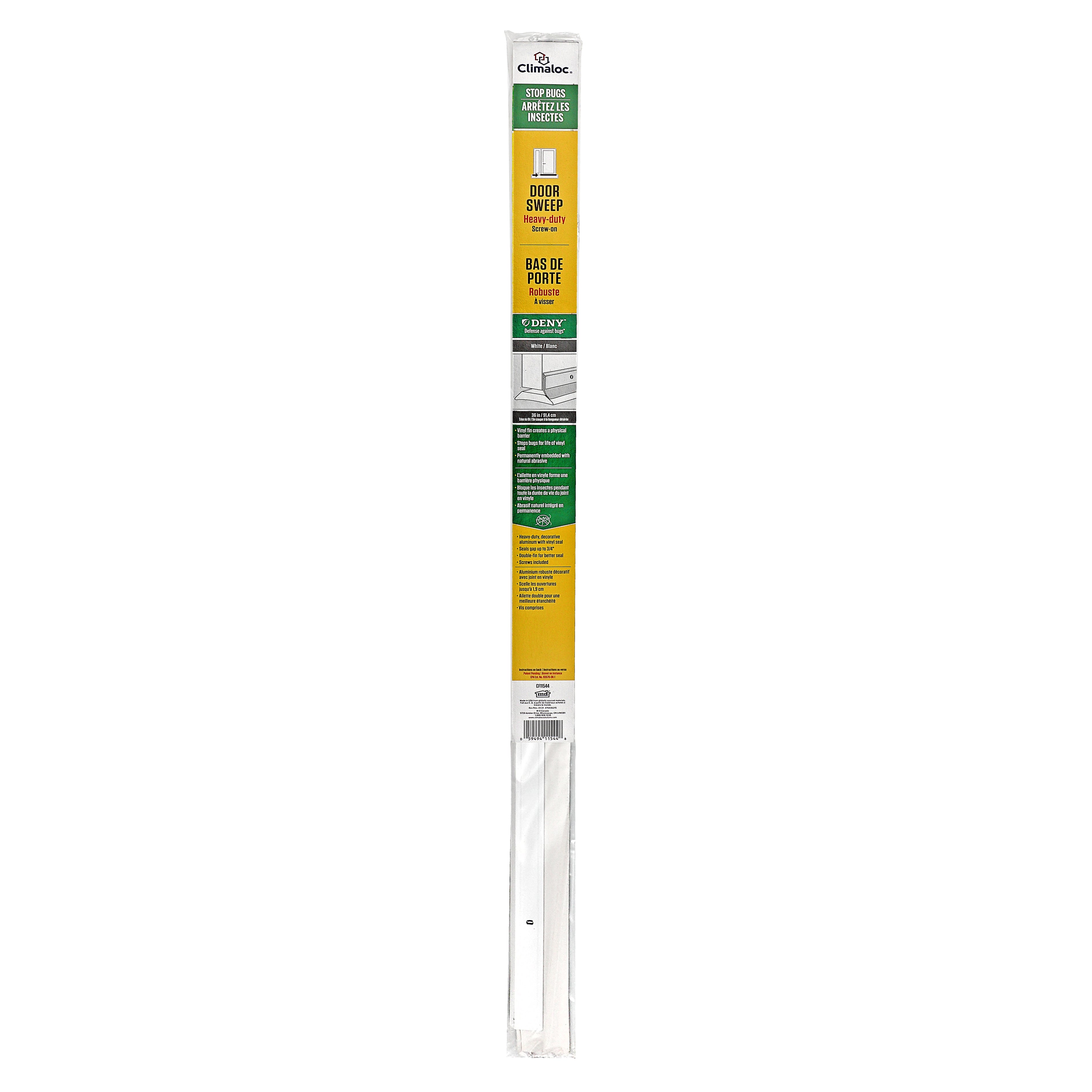36 in. White Aluminum and Vinyl DENY™ Heavy-duty Screw-on Door