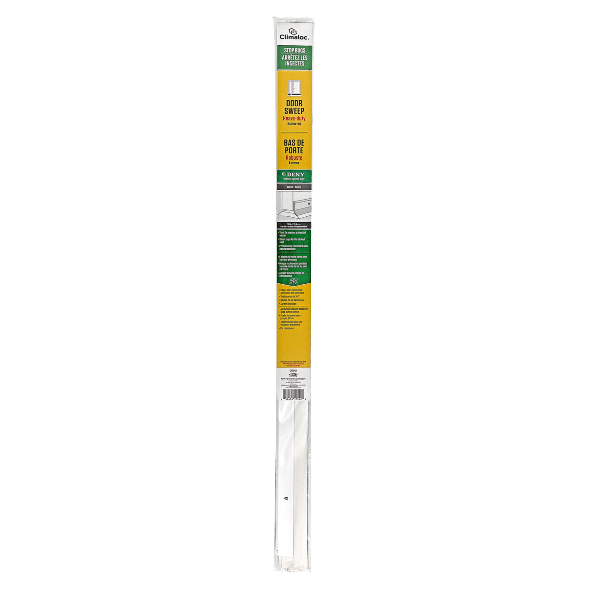 36 in. White Aluminum and Vinyl DENY™ Heavy-duty Screw-on Door Sweep Default Title In Package