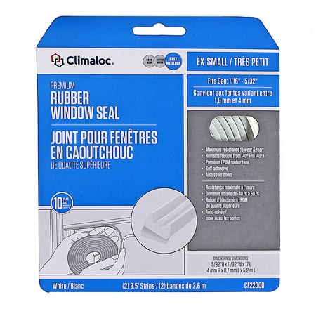 1/8 in. x 3/8 in. x 17 ft. White Premium Rubber Window Seal for Ex-Small Gaps Default Title In Package