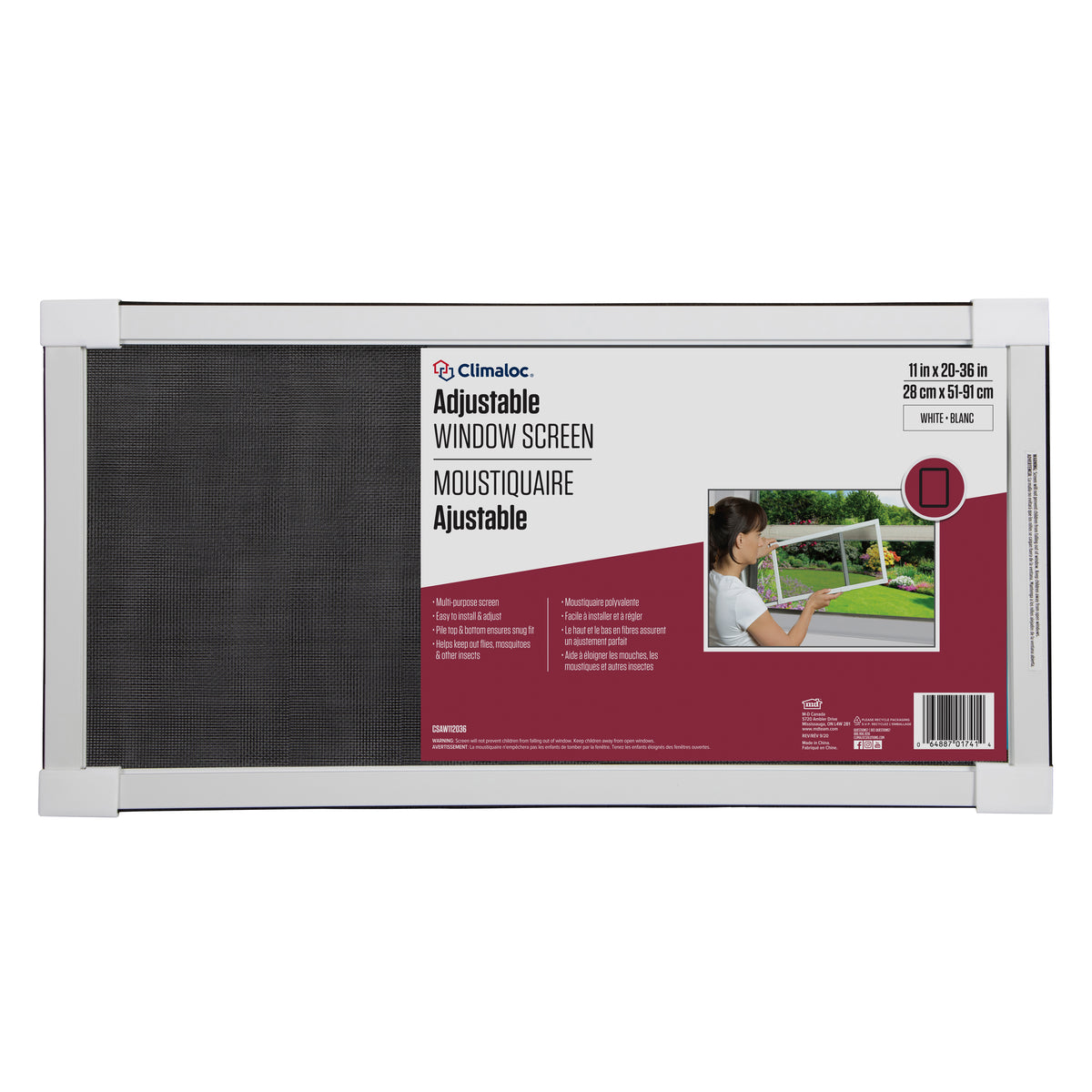 Adjustable Screen For Window 11 in. x 20 in.-36 in. (28 cm x 51cm-91 cm) Default Title In Package