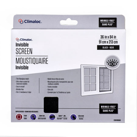 Invisible Fiberglass Screen Black 36 in. x 84 in. (91 cm x 213 cm) Default Title In Package