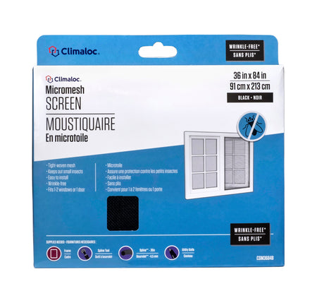 Black Micro Mesh Screen 36 in. x 84 in. (91 cm x 213 cm) Default Title In Package