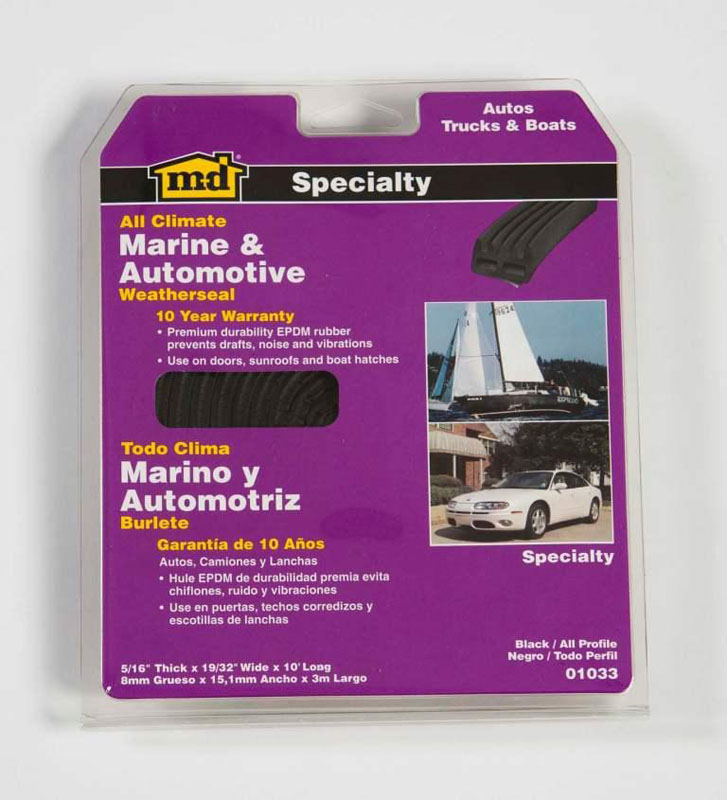 inchAll-inc M-D Building Products 1033 All-Climate Auto and Marine Weatherstrip 