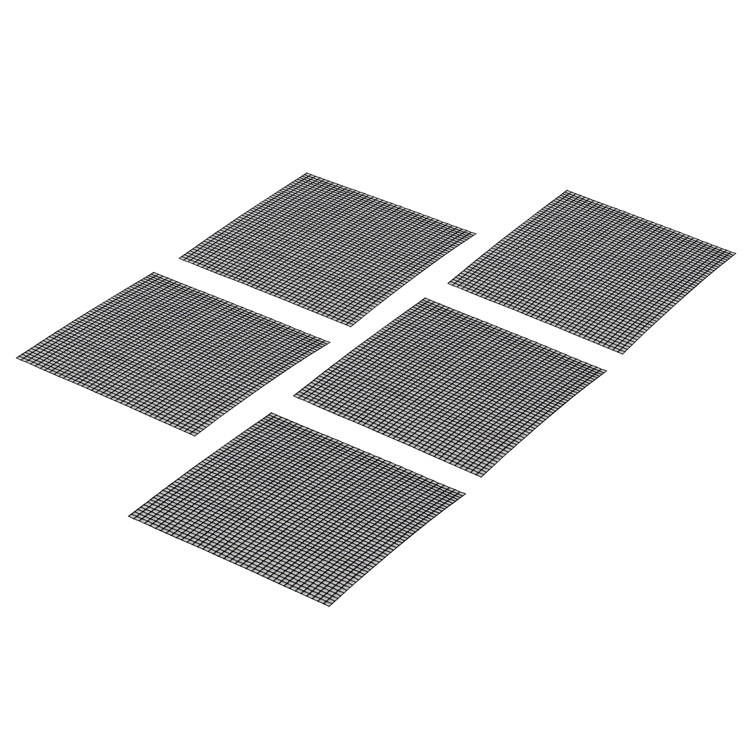 Seal Gray 3.5" X 3.5" Self Stick 8 ct FOUR 2 Pack Window Screen Repair Patch 